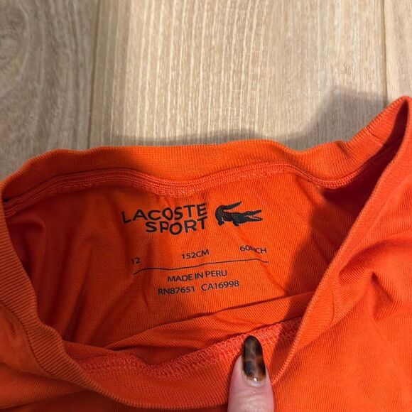 Lacoste sports boy orange t-shirt size 12 - Picture 2 of 8
